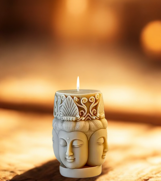 Bougie Bouddha à quatre faces