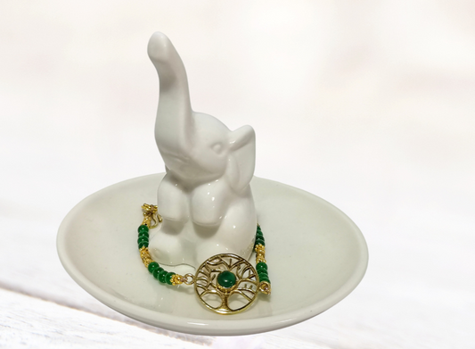 Tree of life bracelet in green aventurine