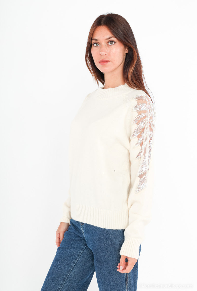 Pull Abigail écru
