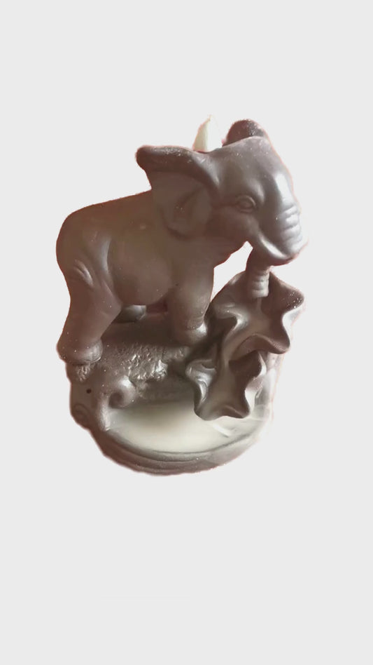 Éléphant - Brûleur d'encens à refoulement