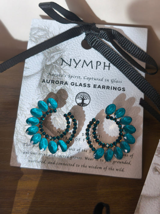 Boucles Nymphe turquoise