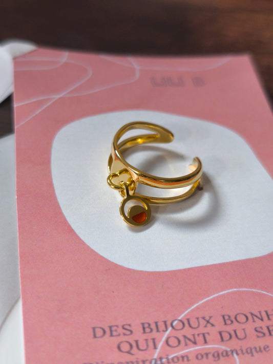 Cléia Orange-rosé ring