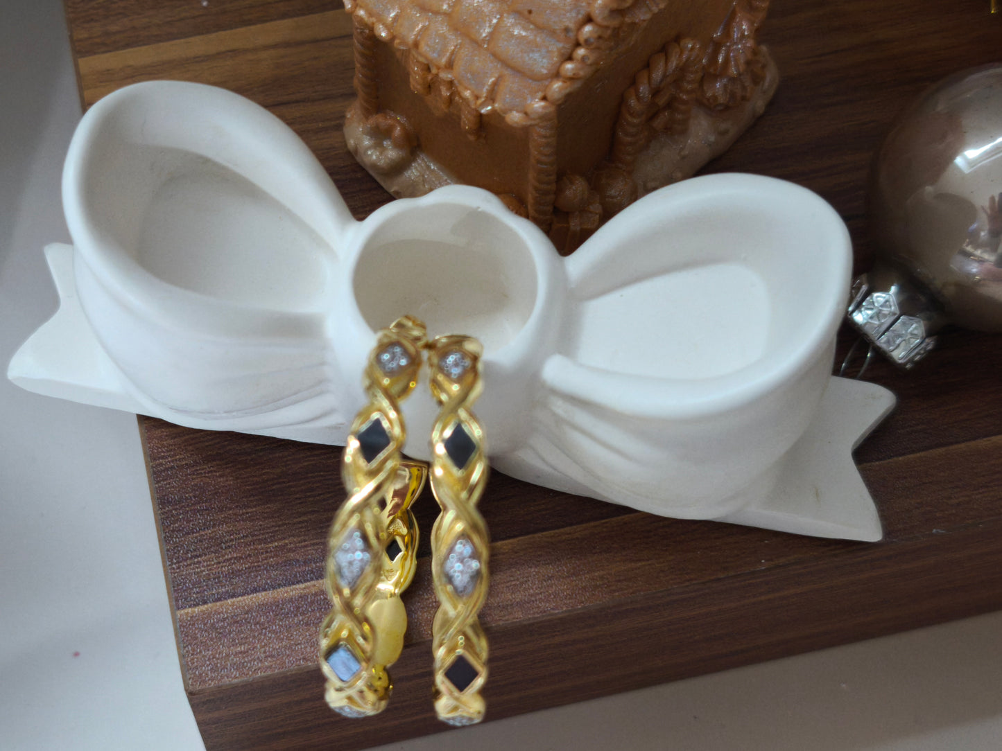 Créoles Sani — Onyx texturé