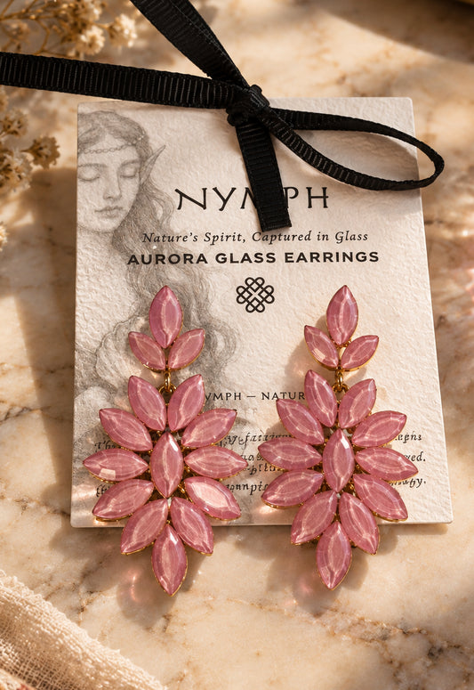 Boucles Nymphe rose goutte