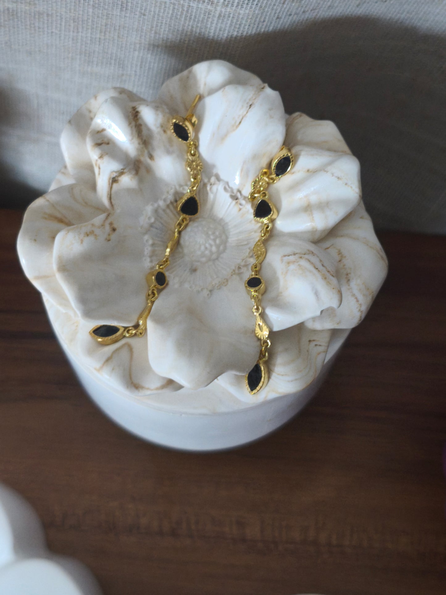 Boucles d’oreilles Macha — Onyx texturé