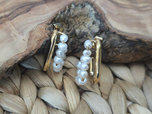 Mathilde golden hoop earrings