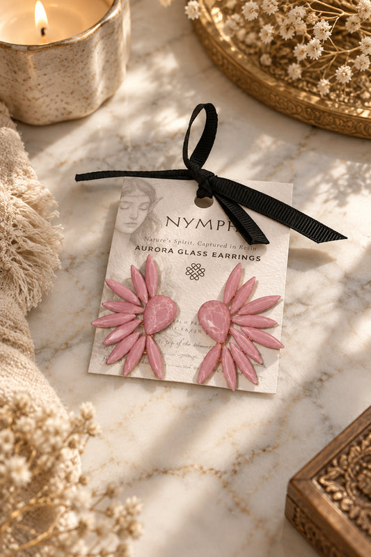 Boucles Nymphe rose ailes