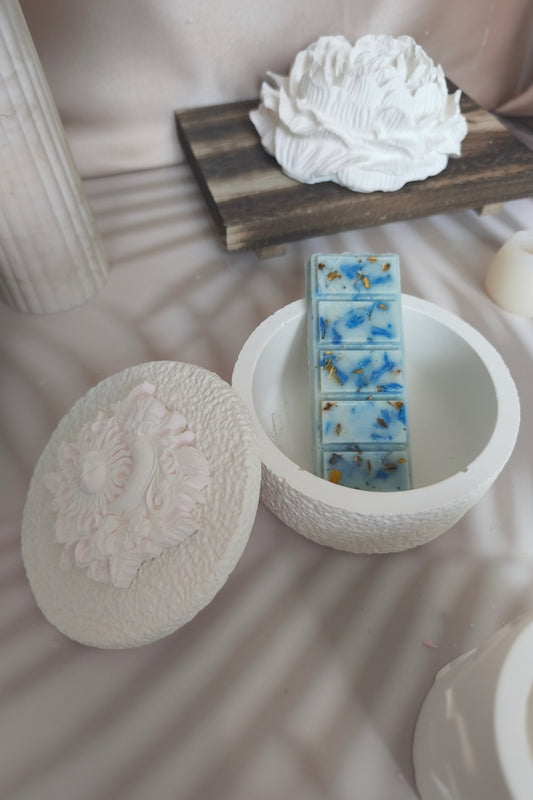 Tablette cristalline  " Songe d'une Nuit d'Eté" - Fleur d'Oranger, Bergamote, Bois de Hô et Orange, Kunzite