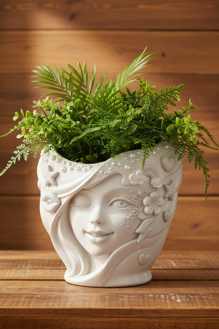 Contenant visage happy
