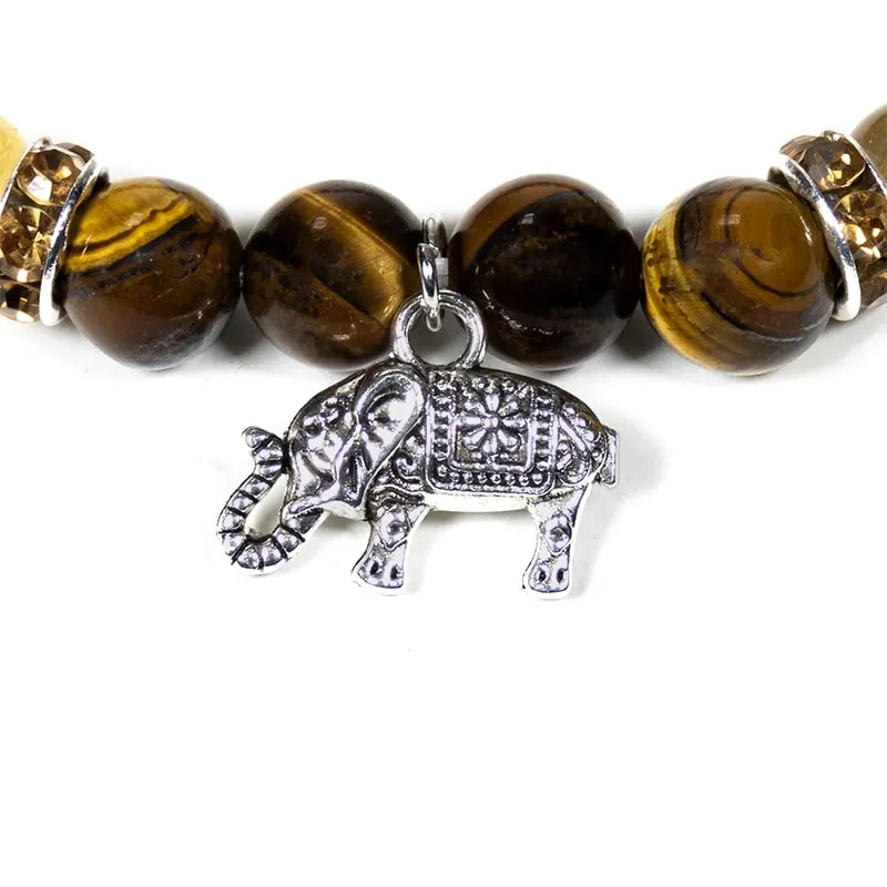 Bracelet oeil de tigre et Quartz rutile