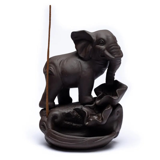 Éléphant - Brûleur d'encens à refoulement