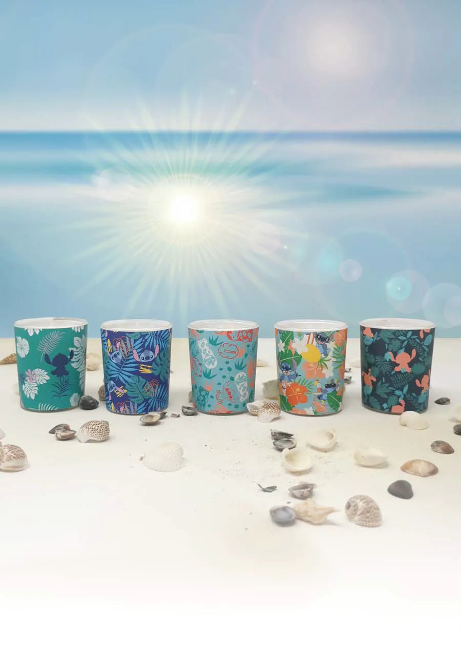 "Stitch on The Beach", coffret de 5 Bougies Parfumées Disney