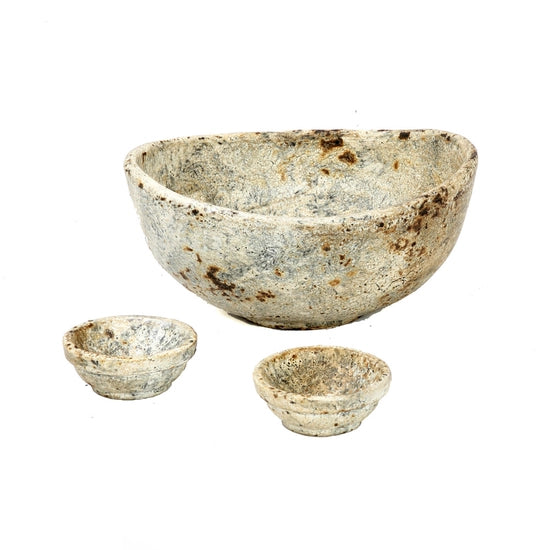 The Burned Curved Bols - Antique - Lot de 3