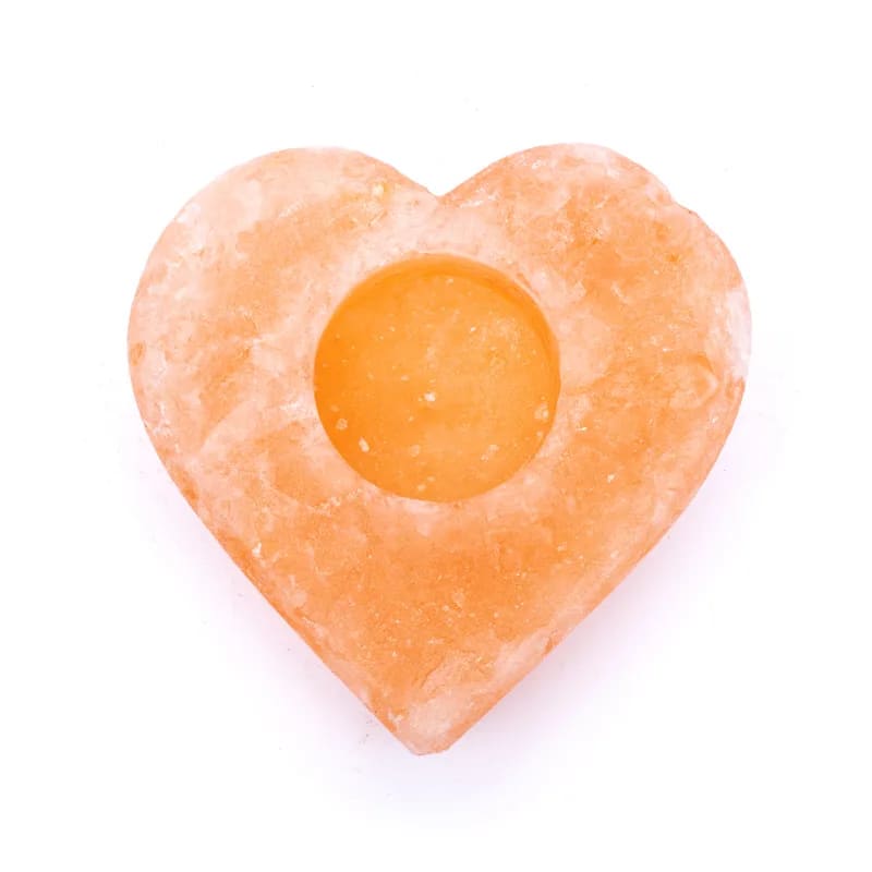 Bougeoir sel de l'Himalaya - coeur