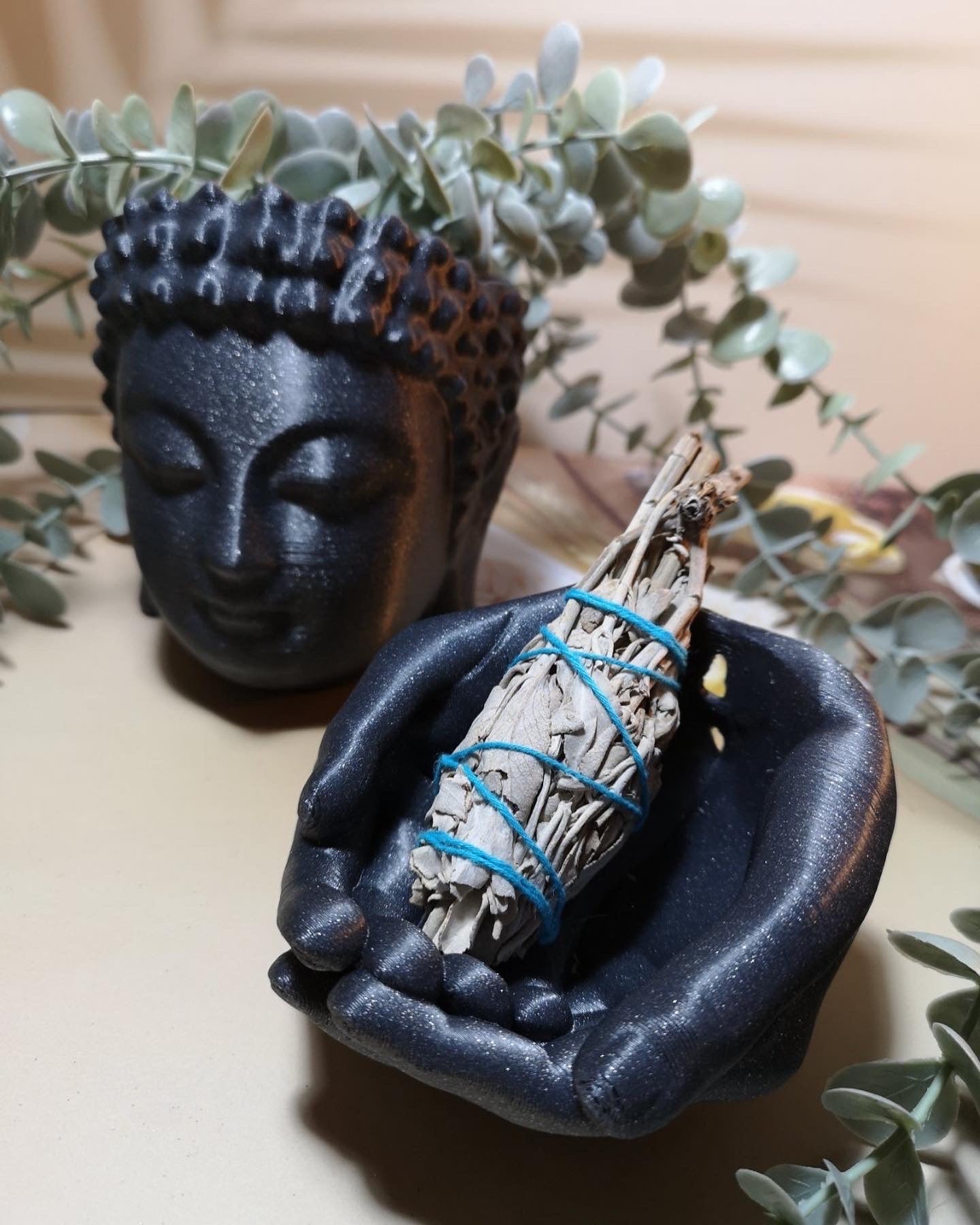 Pot suspendu Hand  - Volcan gris - Grande taille - Impression 3D