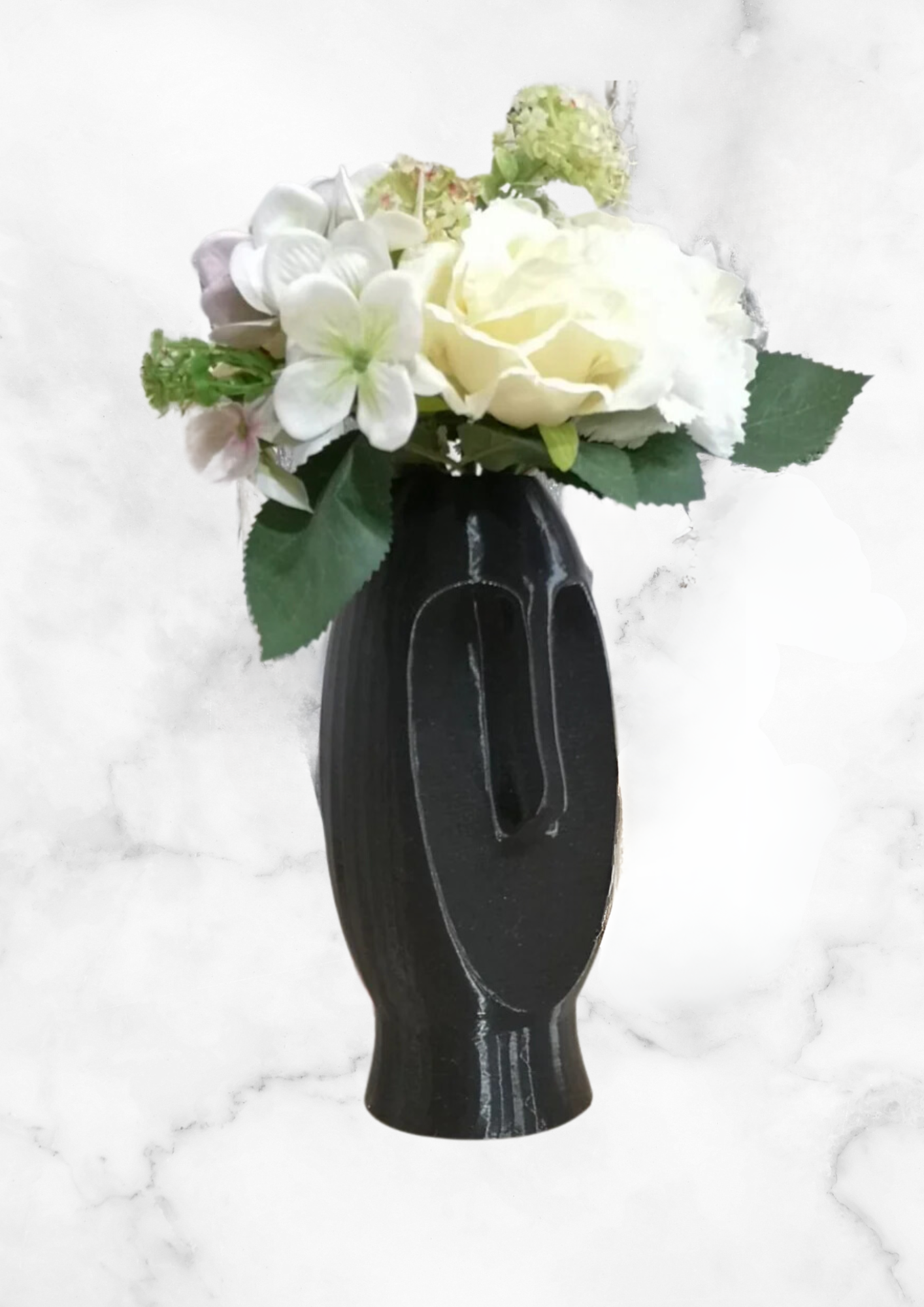 Vase Moai - Noir - Grande taille - Impression 3D