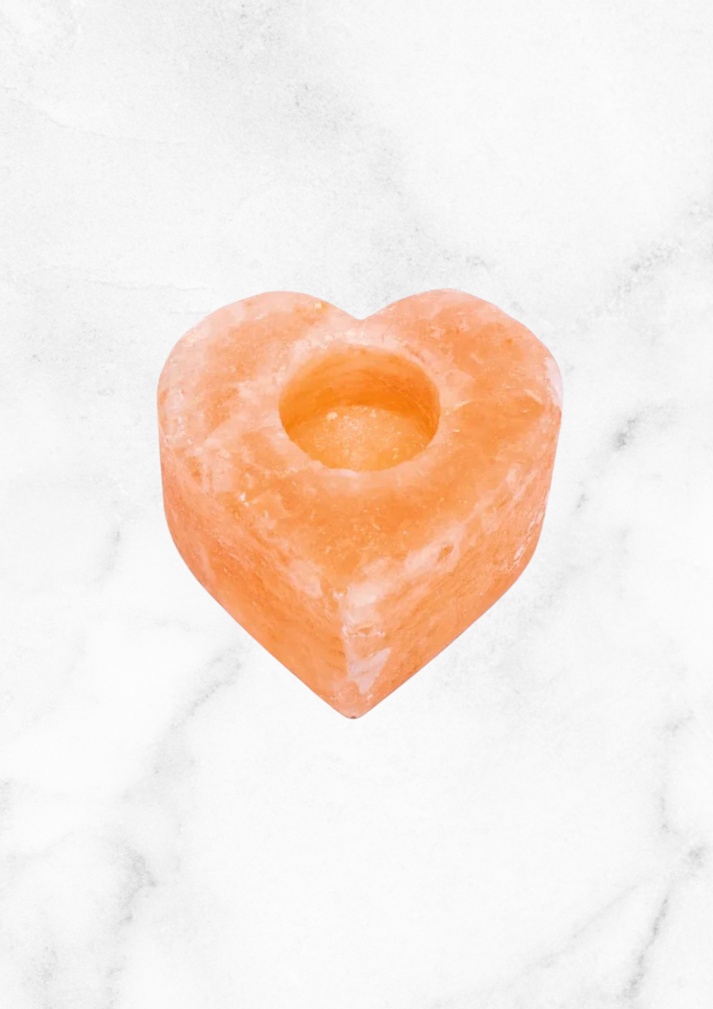 Bougeoir sel de l'Himalaya - coeur