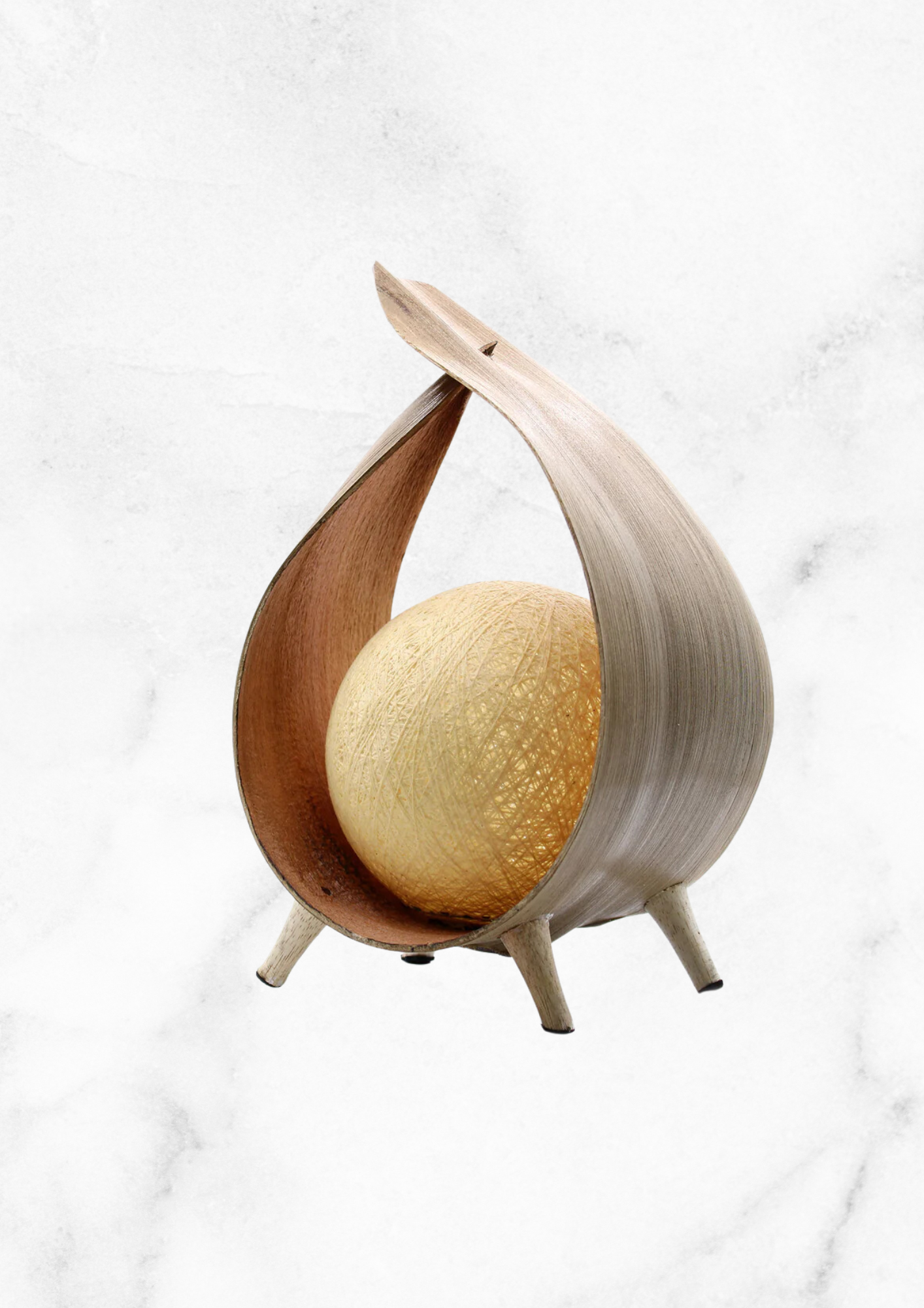 Lampe en noix de coco