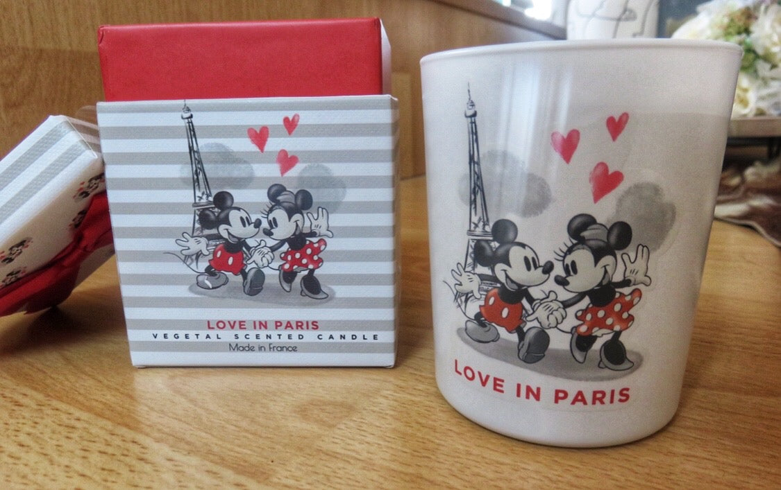 Bougie parfumée Disney Mickey & Minnie « Love in Paris »