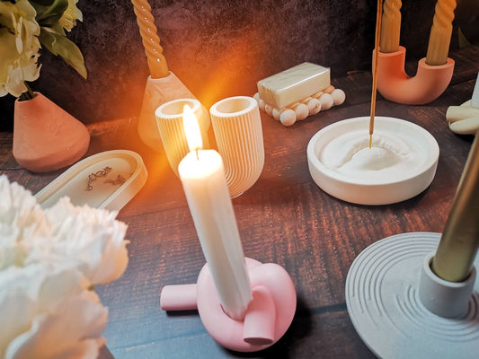 Candlestick Isis pink