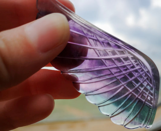 Aile en fluorite arc-en-ciel