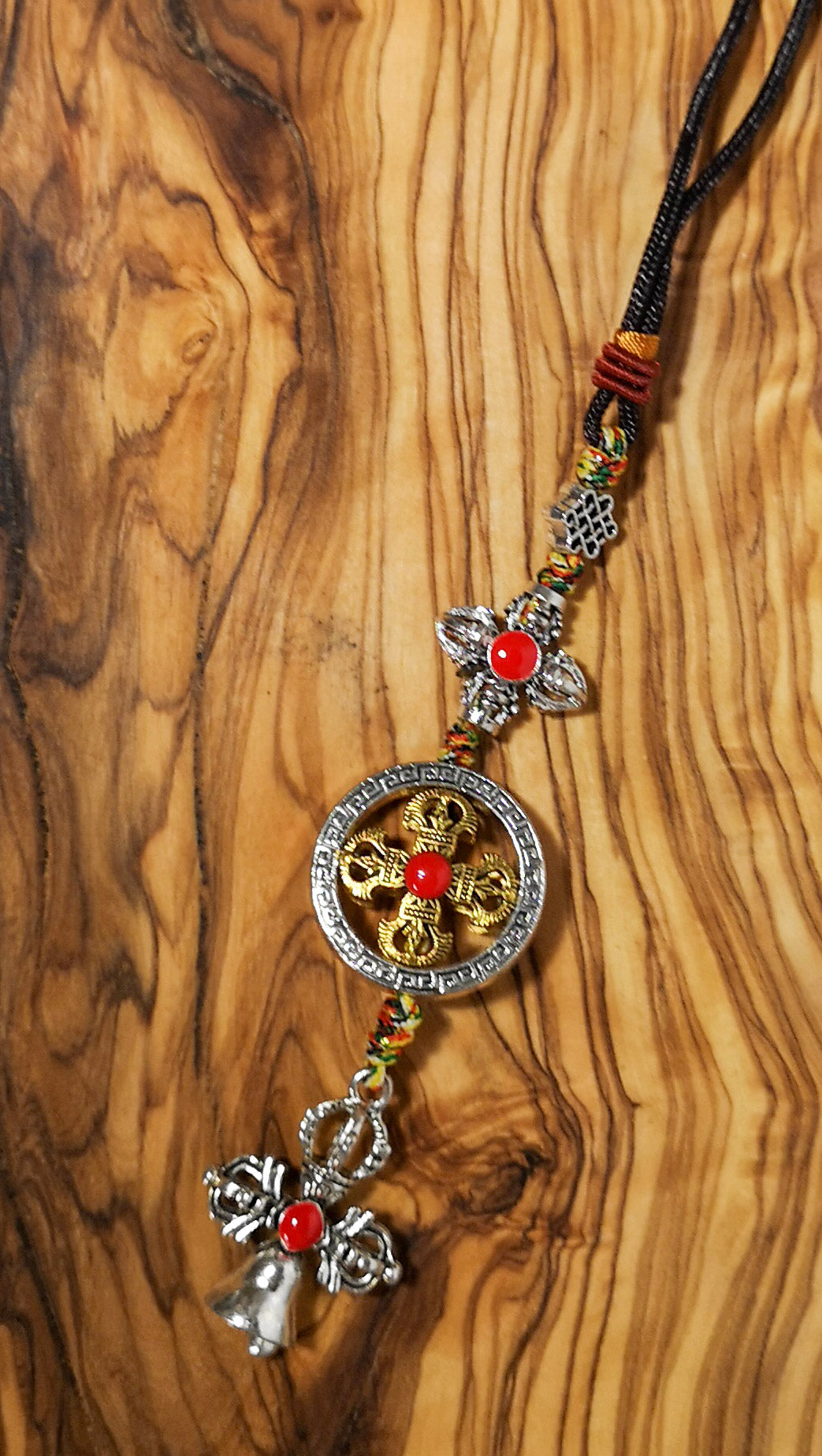 Pendentif de protection double Dorje cloche