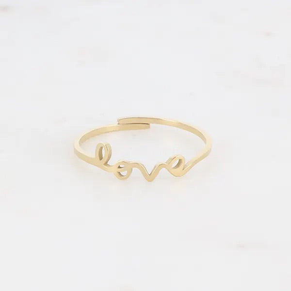 Bague Love dorée